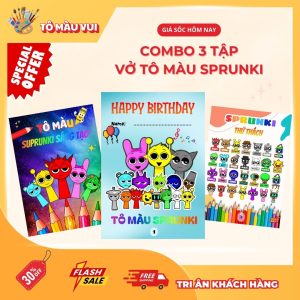 Combo 3 vở tô màu Sprunki