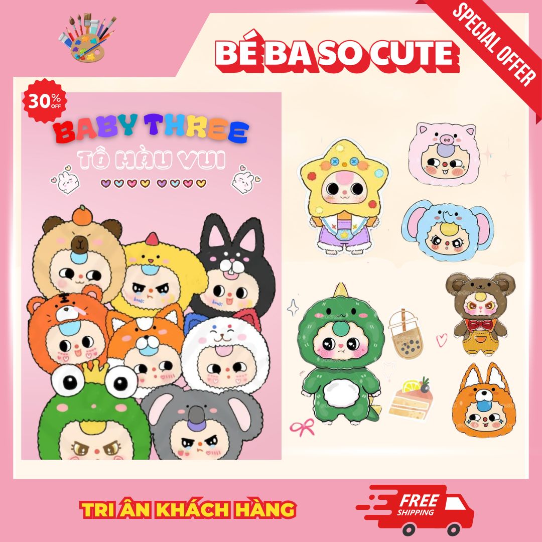 Vở tô màu Baby Three siêu cute
