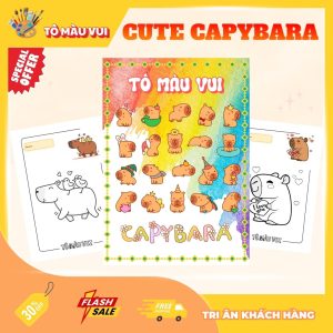 Vở tranh tô màu Capybara thú vị