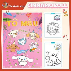 Vở tô màu Cinnamiroll dành cho bé yêu