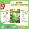 Tranh tô màu con vật trong rừng