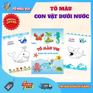 Vở tô màu động vật dưới nước
