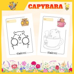 Vở tranh tô màu Capybara