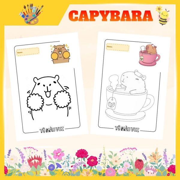 Vở tranh tô màu Capybara