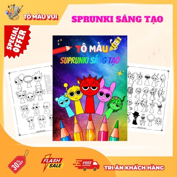 Tranh tô màu sprunki tập 2 sáng tạo