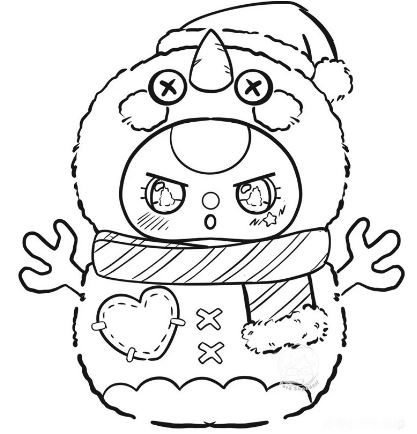 Tô màu Baby Three người tuyết
