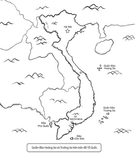 Tô màu Bản đồ Việt Nam đẹp