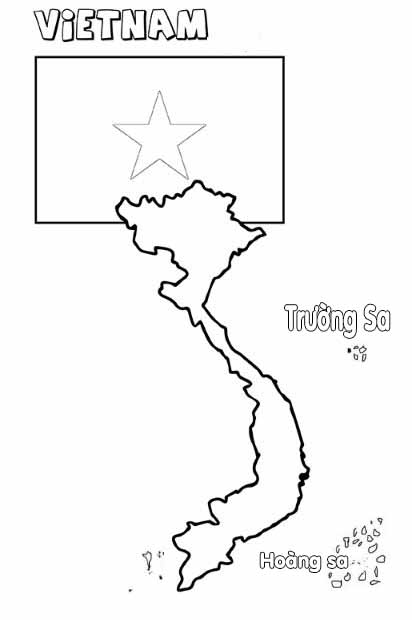 Yêu tổ quốc hơn với Tranh tô màu Bản đồ Việt Nam