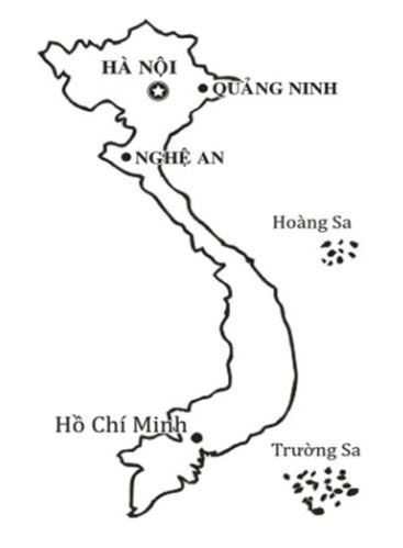 Tranh tô màu Bản đồ Việt Nam là có đủ các đảo