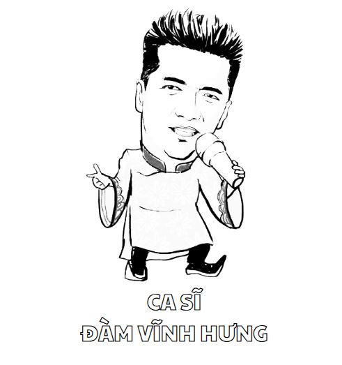 Tranh tô màu Đàm Vĩnh Hưng