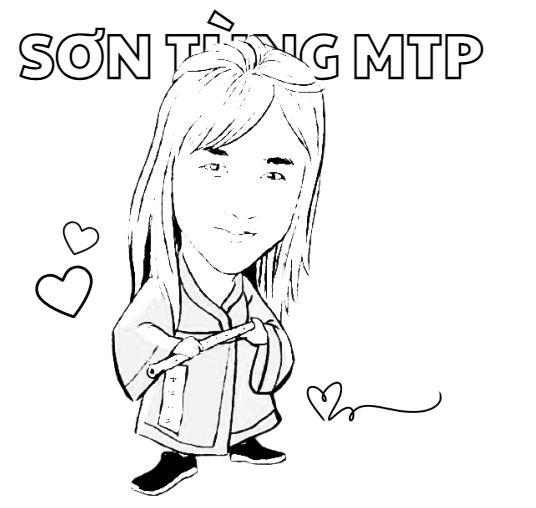 Tranh tô màu ca sĩ Sơn Tùng MTP