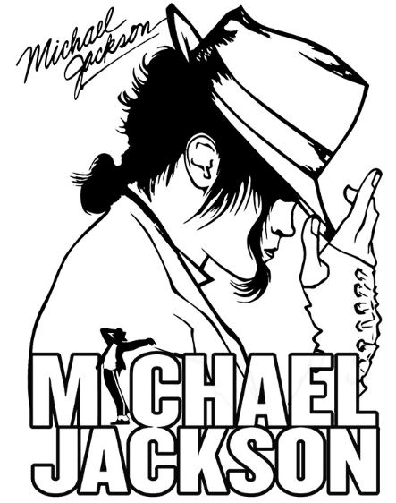 Tranh tô màu ca sĩ Michael Jackson