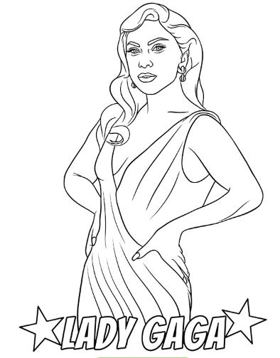 Tô màu ca sĩ Lady Gaga
