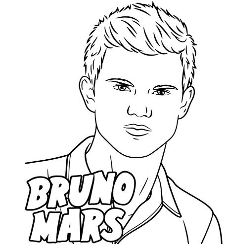 Tô màu ca sĩ nổi tiếng thế giới Bruno Mars