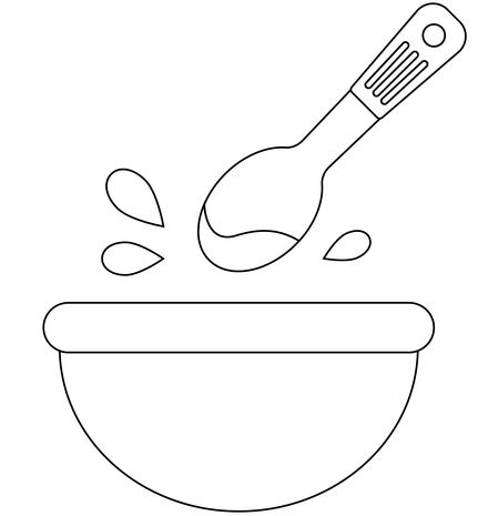 Tải tranh tô màu cái thìa miễn phí