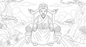 Tranh tô màu Hùng Vương đẹp