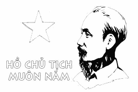 Tranh tô màu Bác Hồ kính yêu
