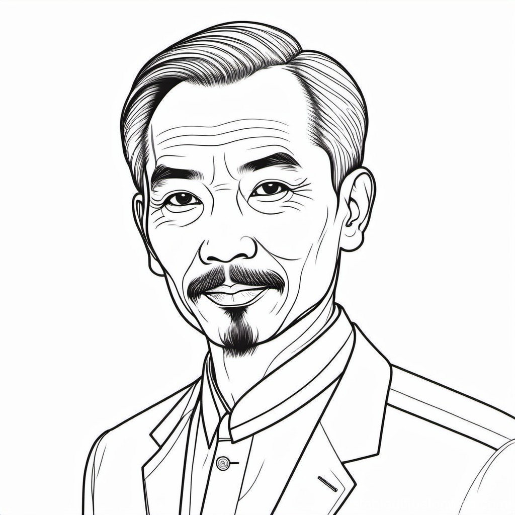 Hịnh tô màu Bác Hồ hồi trẻ