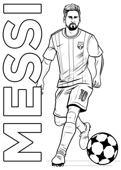 Tranh tô màu Messi Argentina