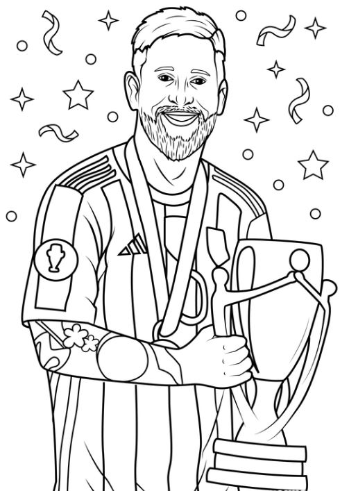 Tô màu Messi đẹp lung linh cho fan nhí