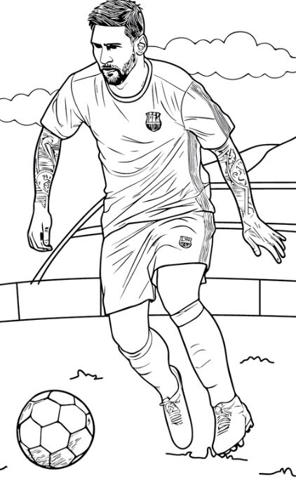 Tải tranh tô màu Messi đẹp miễn phí tại Tomauvui.com