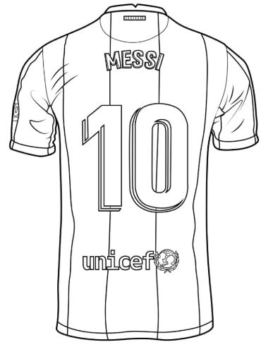 Tranh tô màu Messi với số 10 huyền thoại