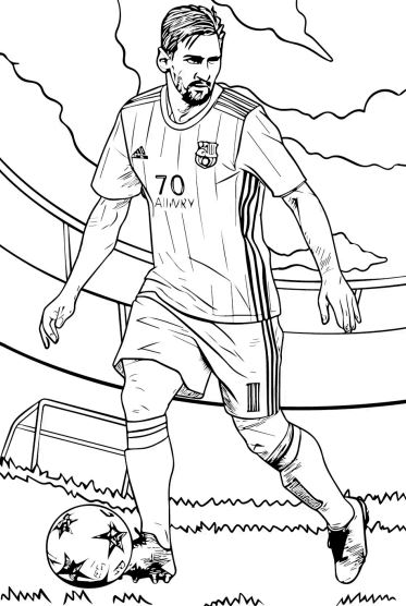 Chọn tranh tô màu Messi phù hợp