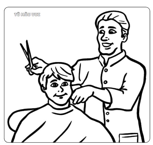 Bé khám phá kiểu tóc thời thượng qua tranh