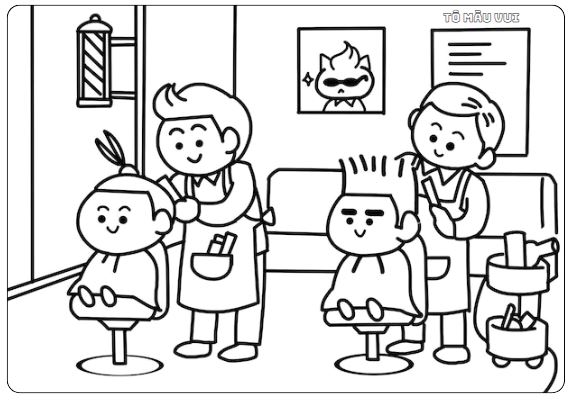 Tô màu Nghề Cắt Tóc để salon thêm rực rỡ