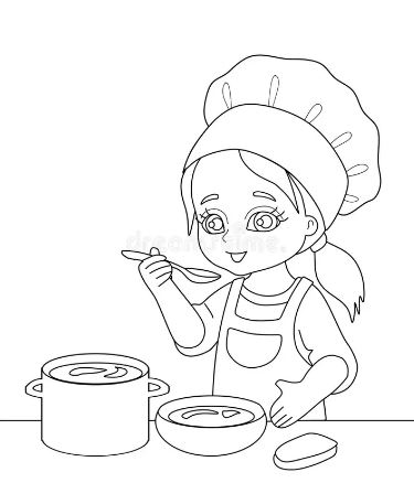 Tranh tô màu nghề nấu ăn khơi dậy sáng tạo