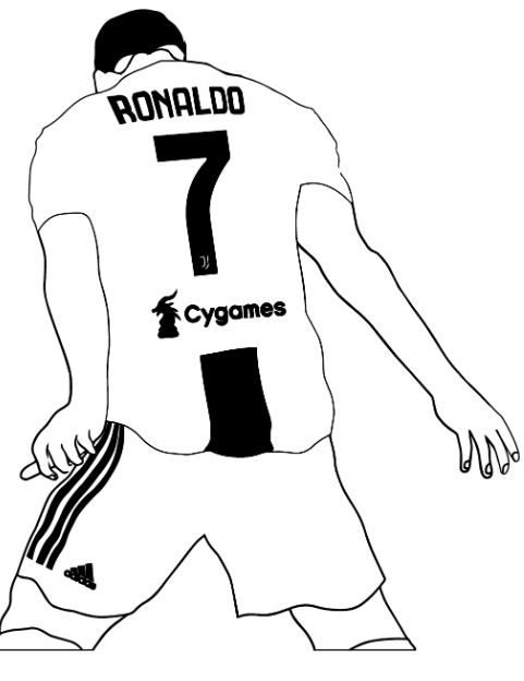 Tranh tô màu Ronaldo trong áo Juventus