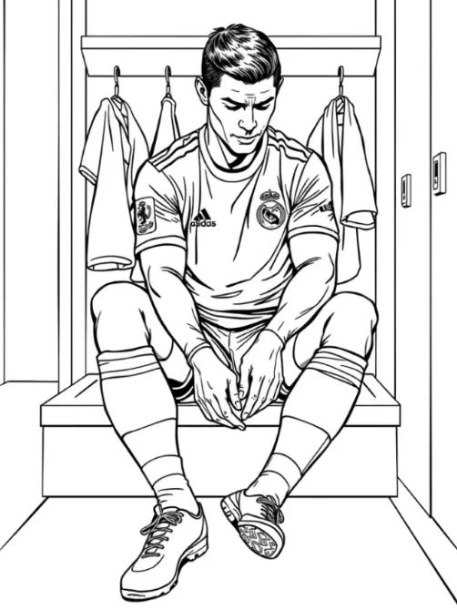 Hình ảnh Ronaldo trong phòng thay đồ