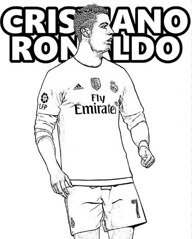 Tô màu huyền thoại bóng đá Cristiano Ronaldo