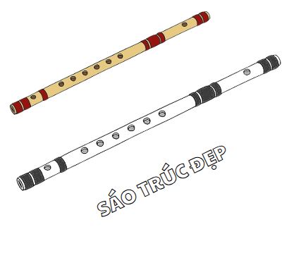 Top mẫu tranh tô màu sáo trúc