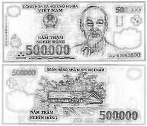 Tranh tô màu tờ 500.000 đồng