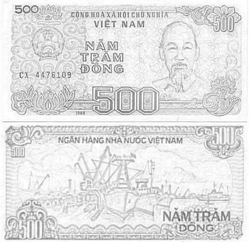 Tranh tô màu tờ 500 đồng