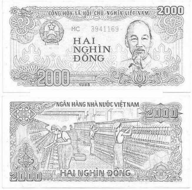Tranh tô màu tờ 2000 đồng