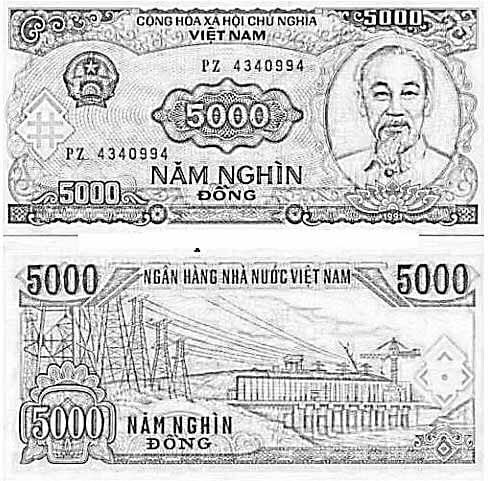 Tranh tô màu tờ 5000 đồng
