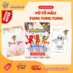Tranh Tô Màu Tung Tung Tung Sahur - Chàng báo thức chăm chỉ