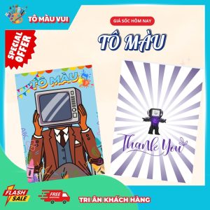 Cuốn Tranh Tô Màu TV Man Trong Skibidi Đẹp Cho Bé