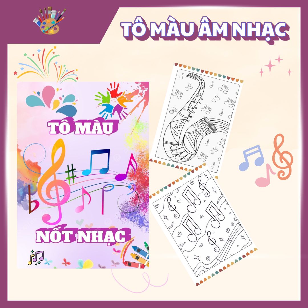 Tranh tô màu nốt nhạc