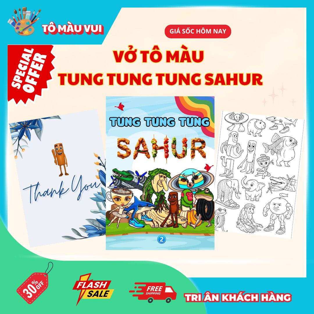 Vở tô màu Tung Tung Tung Sahur tập 2