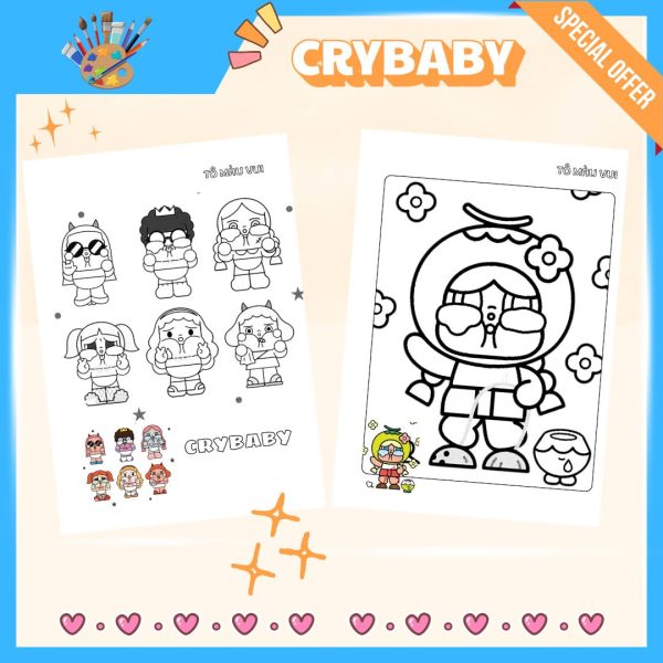 Tranh tô màu Crybaby 2