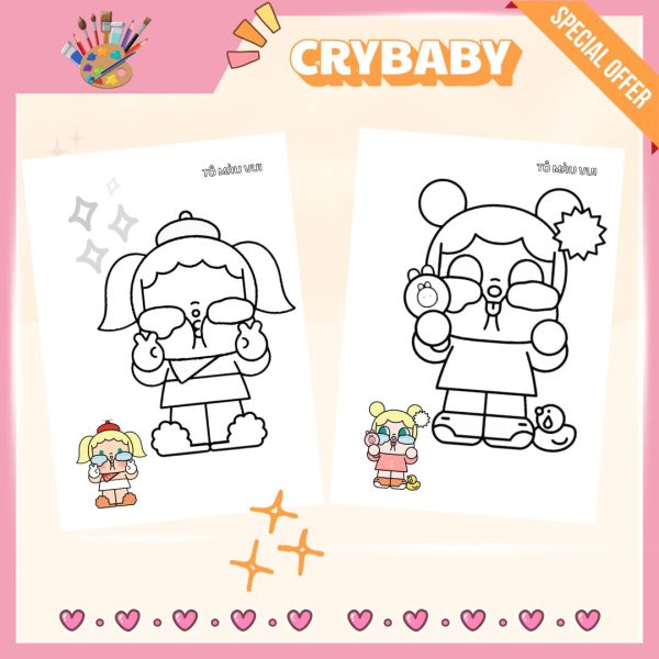 Tranh tô màu Crybaby 3