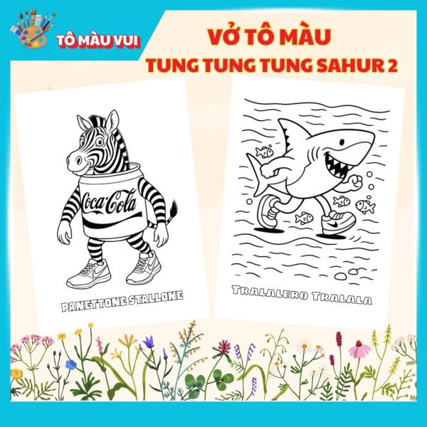 Vở tô màu Tung Tung Tung Sahur tập 2 2