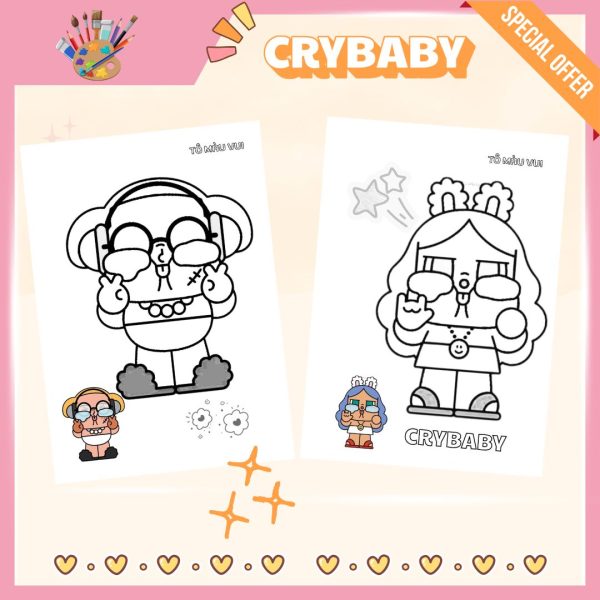 Tranh tô màu Crybaby 4