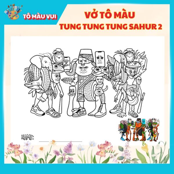 Vở tô màu Tung Tung Tung Sahur tập 2 3