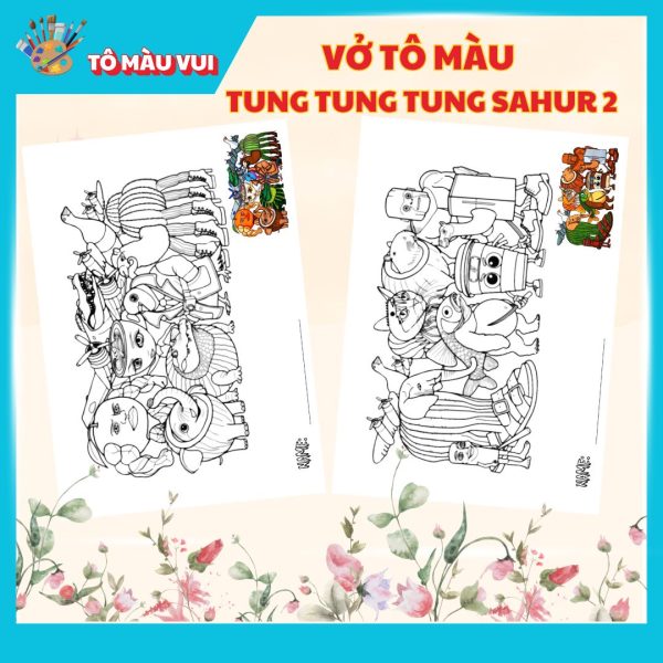 Vở tô màu Tung Tung Tung Sahur tập 2 5