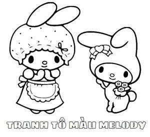 My Melody sống động qua tranh tô màu