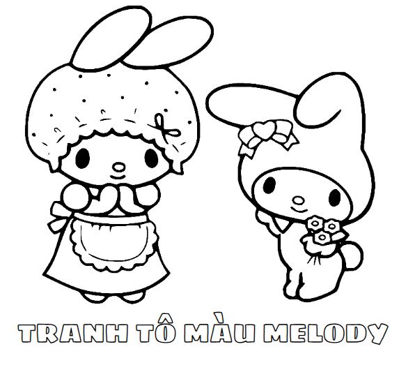 My Melody sống động qua tranh tô màu